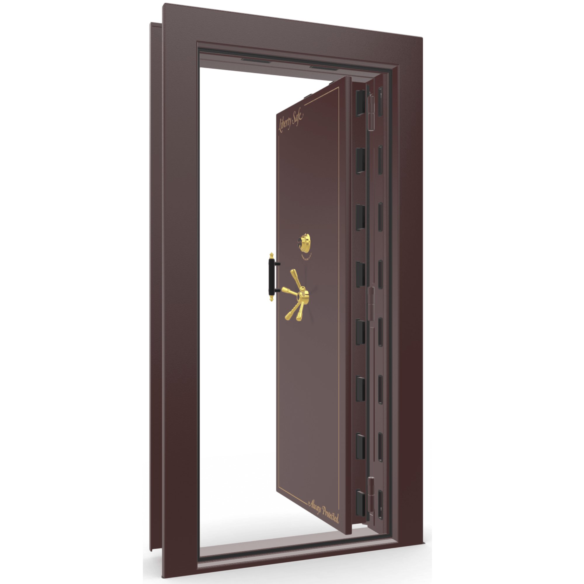 Vault Door Series | In-Swing | Right Hinge | Burgundy Marble | Mechanical Lock