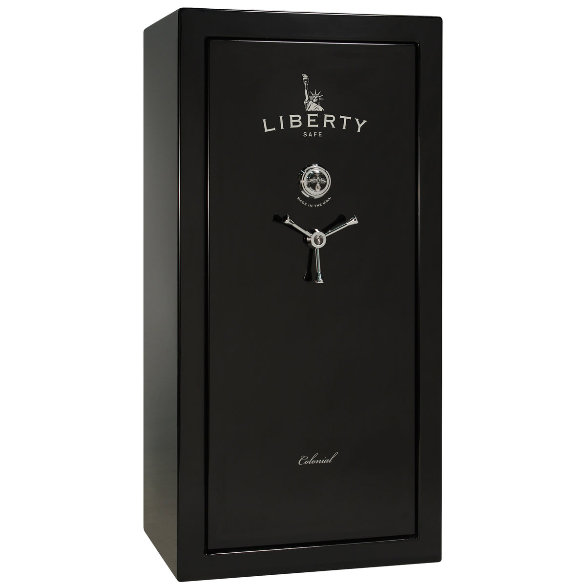 Colonial Series | Level 4 Security | 75 Minute Fire Protection | 23 PRO FLEX | DIMENSIONS: 60.5"(H) X 30"(W) X 22"(D*) | Black Gloss | Mechanical Lock - Closed